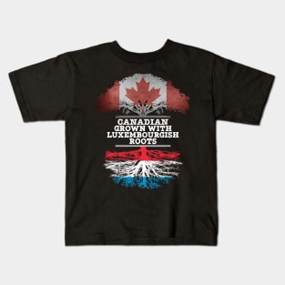 Canadian Grown With Luxembourgish Roots - Gift for Luxembourgish With Roots From Luxembourg Kids T-Shirt